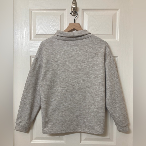 Magaschoni Women’s Beige Relaxed Fit Funnel Neck Sweater Size Large Neutral Chic - Picture 3 of 7